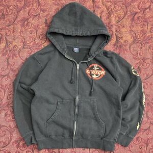 Y2K CLUTCH Psychic Warfare Zip-Up Hoodie